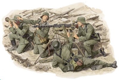 German MG42 Heavy Machine Gun Team 1/35 Dragon 6064 (FINAL SALE)