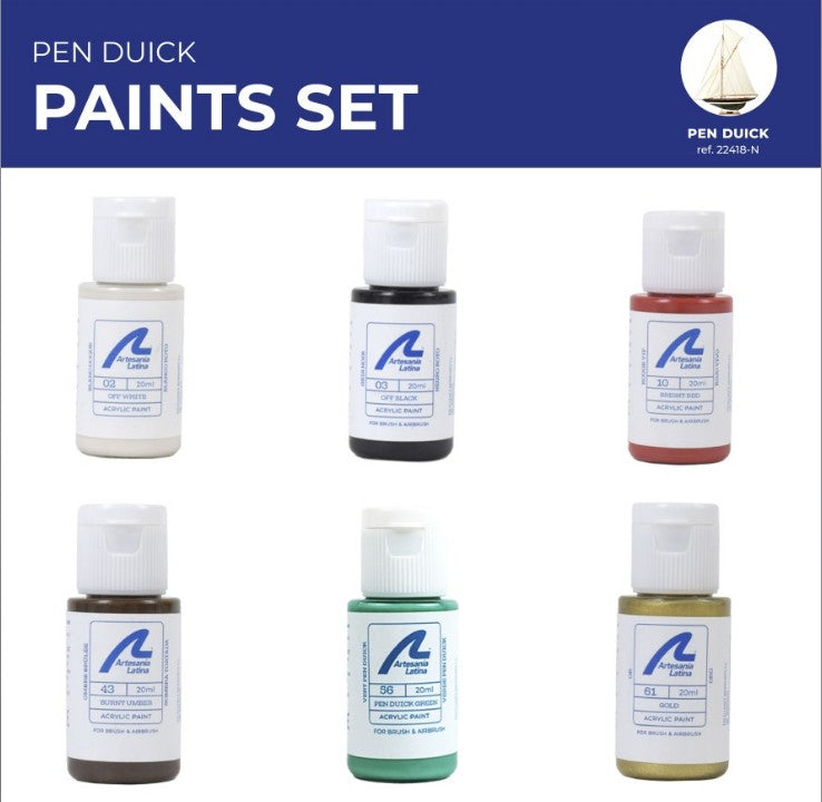 Artesania Latina 277PACK32 CUTTER PEN DUICK PAINT SET (6 BTL) MODEL 22418