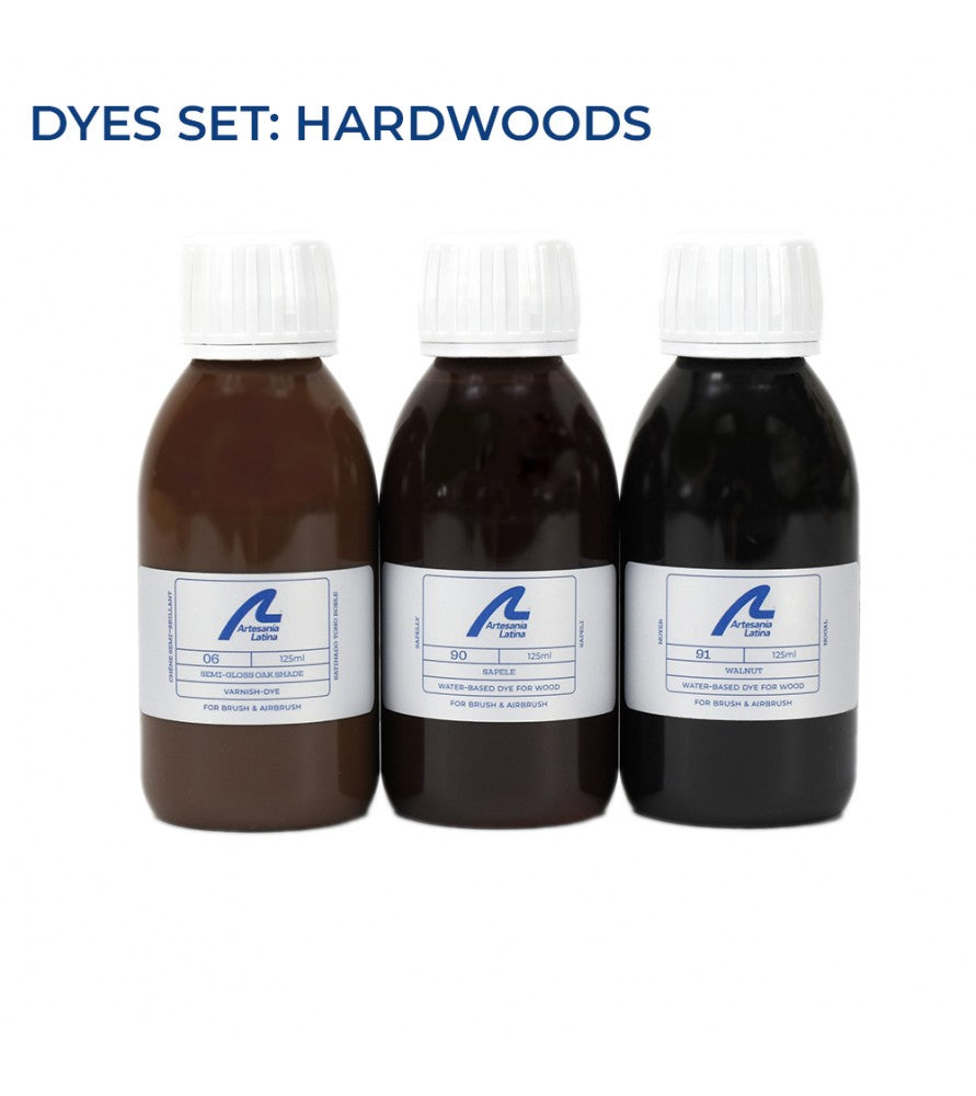 Artesania Latina 277PACKB2 HARDWOOD DYES SET - 3 BOTTLES 125ml