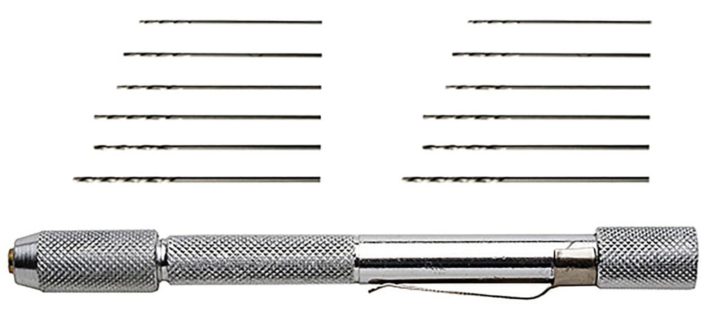 NEW PINVISE W/12 DRILL BITS CARDED