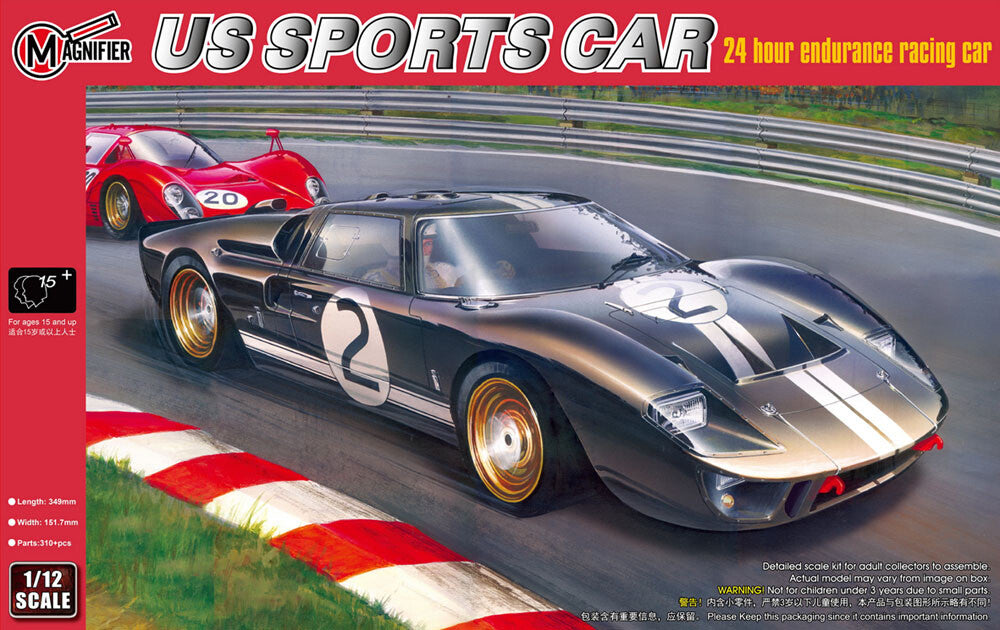 US Sports Car (GT40) 1/12 Magnifier MAG00019 (FINAL SALE)